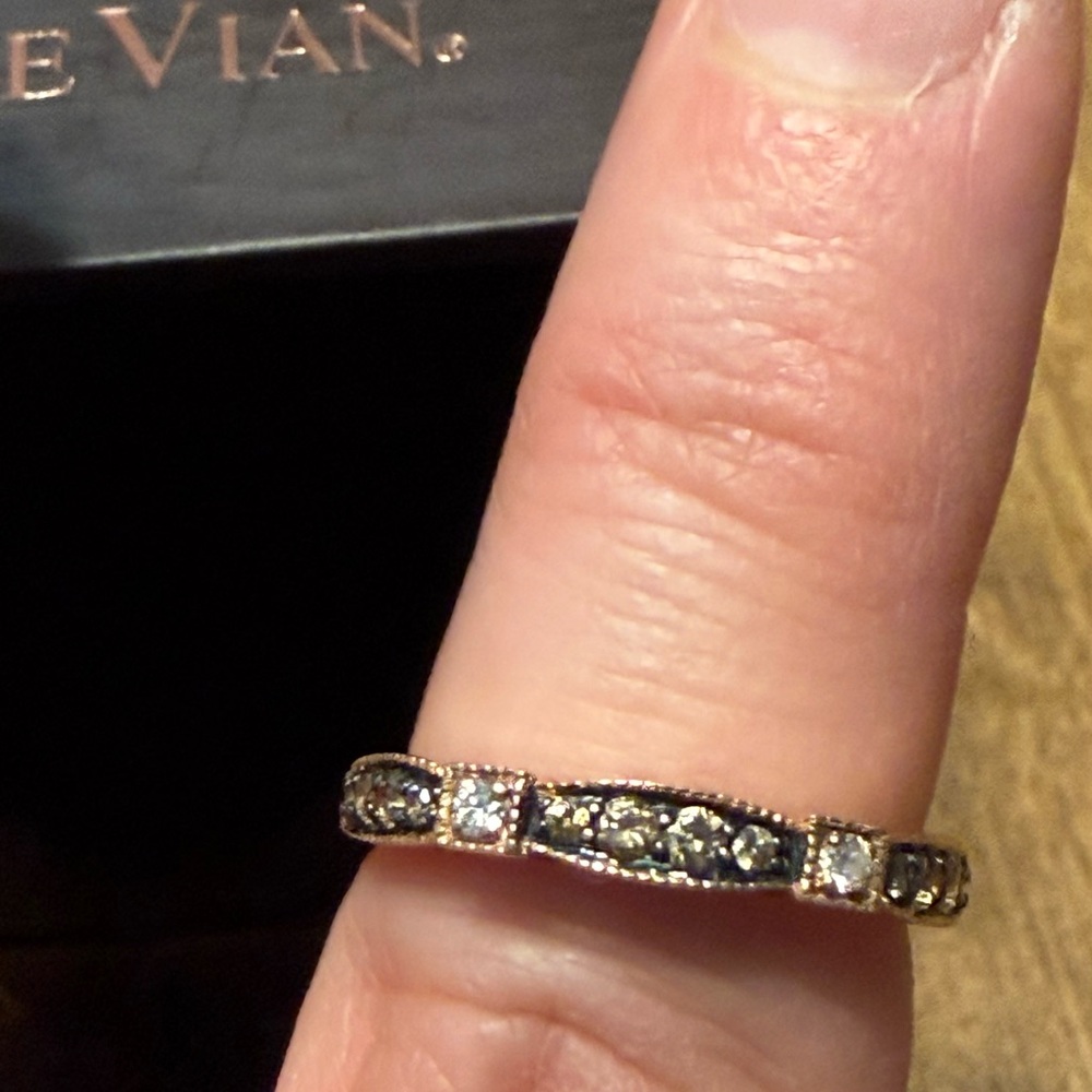 Levian 14k Rose Gold with Chocolate and Clear Diamonds Women’s Ring